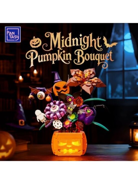 Spooky Halloween Floral Bouquet Set with Lights | Festive Decor Kit for Fall main image 0